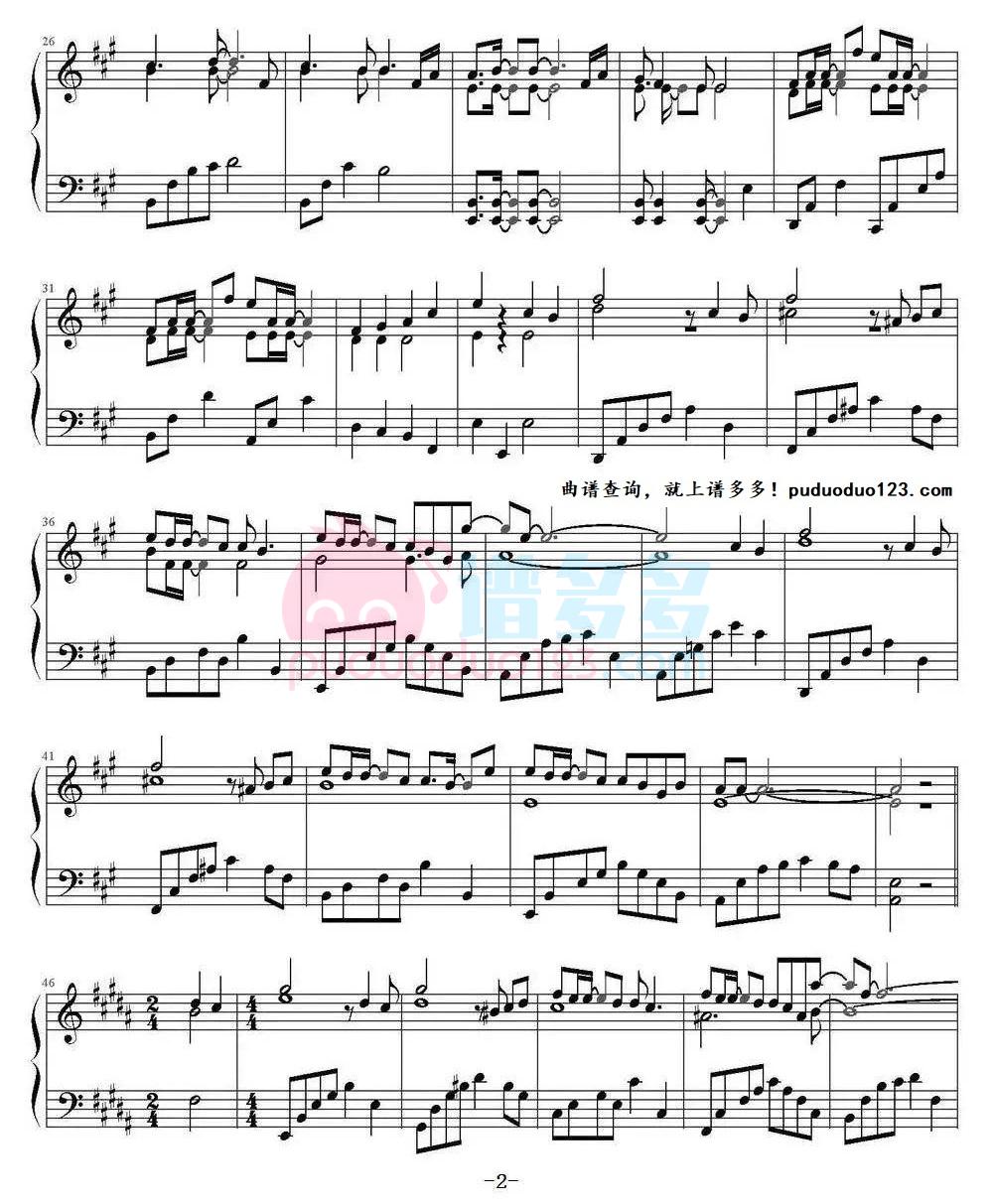 《一起来看流星雨》片头曲《星空物语》钢琴谱第2张