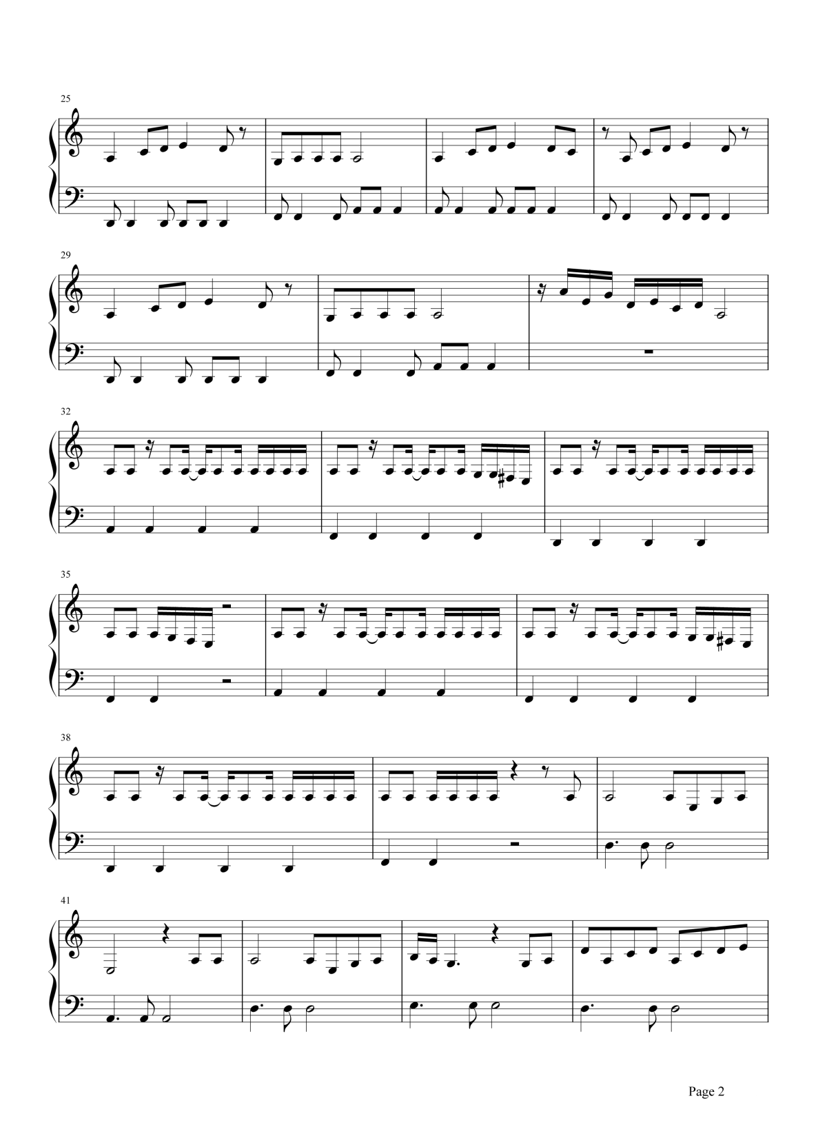 李荣浩《裙姊》钢琴谱 第2张