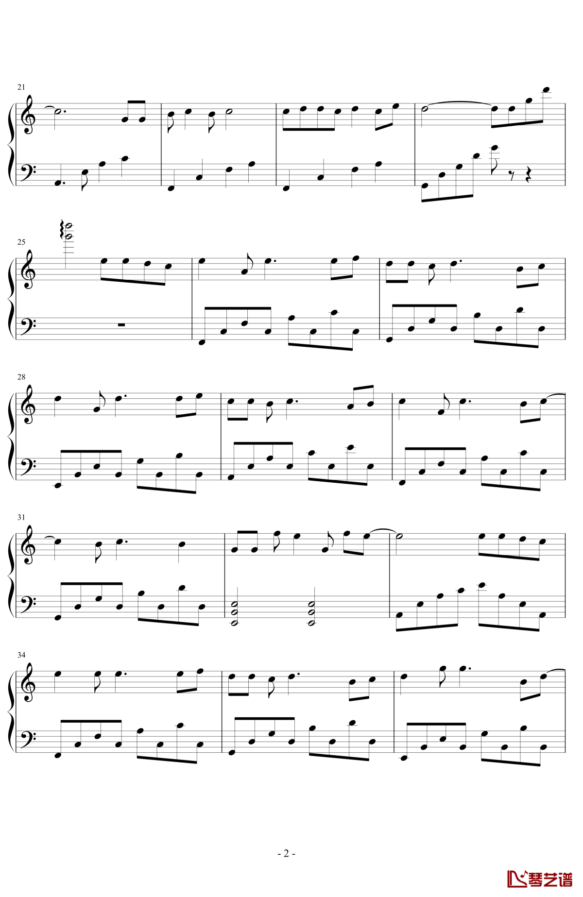 林俊杰《Always online》钢琴谱第2张