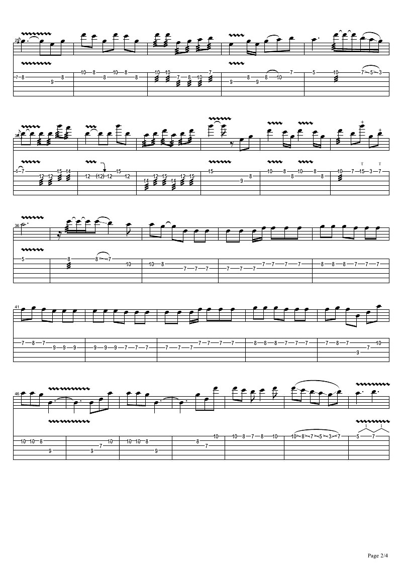 陈奕迅《陪你度过漫长岁月》吉他谱_吉他弹唱谱_樱之道音乐工作室编配第2张