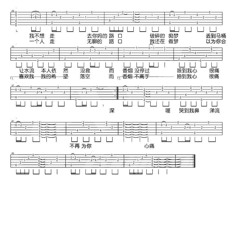 张震岳《路口》吉他谱_吉他弹唱谱_琅琅吉他编配第2张