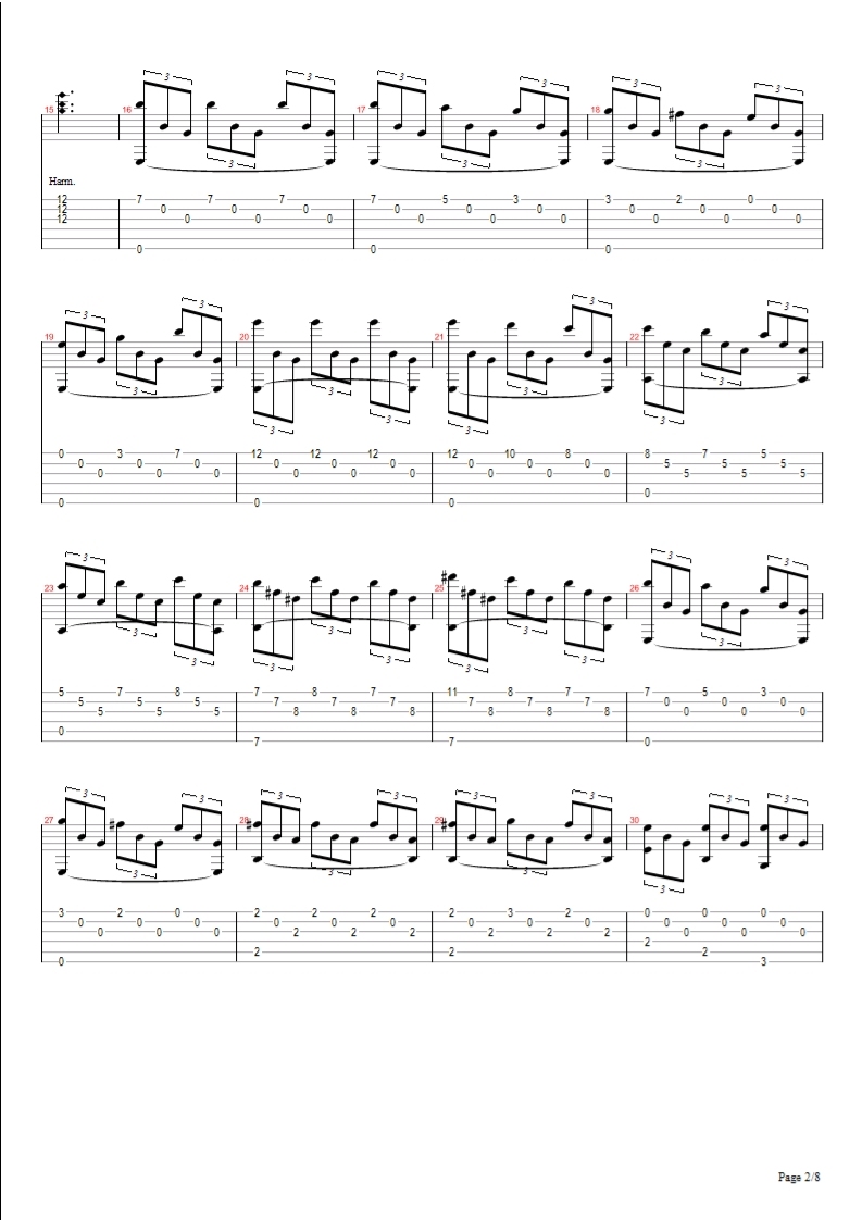 《爱的罗曼斯》吉他谱_吉他弹唱谱第2张
